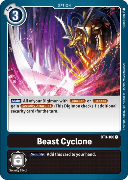 Beast Cyclone, Release Special Booster 1.5 BT3-106 C