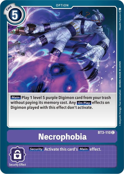 Necrophobia, Release Special Booster 1.5 BT3-110 C