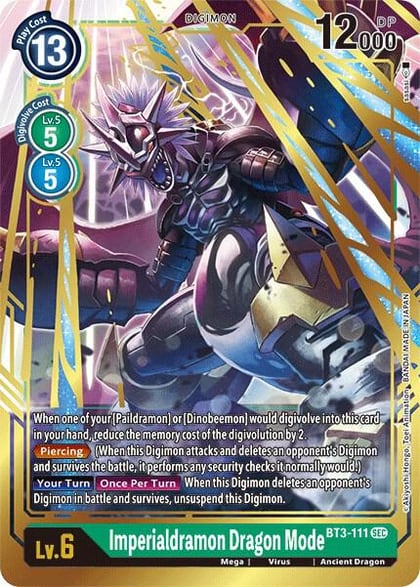 Imperialdramon Dragon Mode (Secret Rare), Release Special Booster 1.5 BT3-111 SEC