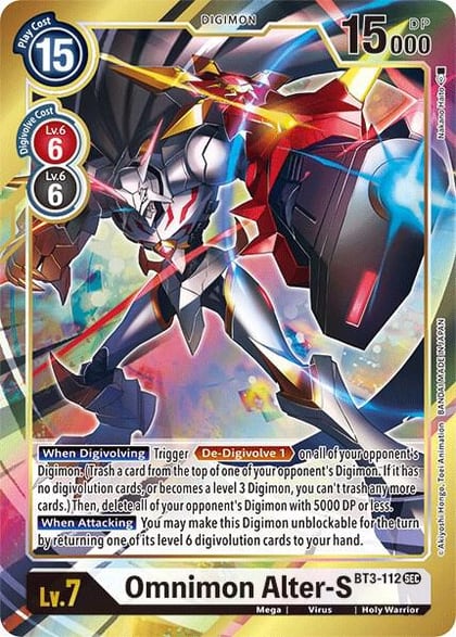 Omnimon Alter-S (Secret Rare) (Alternate Art), Release Special Booster 1.5 BT3-112 SEC