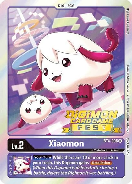 Xiaomon (Digimon Card Game Fest 2022), Great Legend BT4-006 U