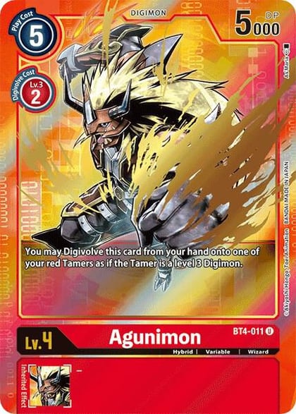 Agunimon (Alternate Art), Great Legend BT4-011 U