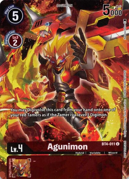 Agunimon (Tamer's Evolution Box 2), Great Legend BT4-011 U