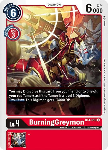 BurningGreymon, Great Legend BT4-013 U