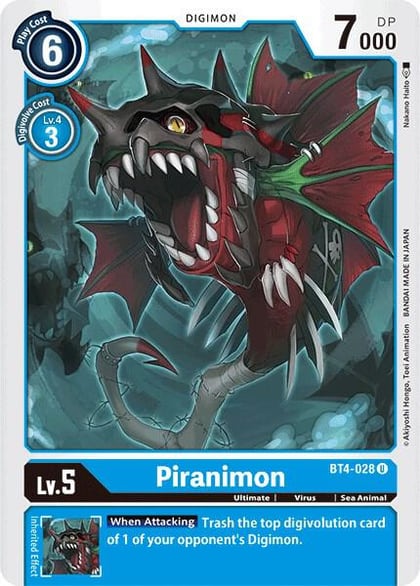 Piranimon, Great Legend BT4-028 U