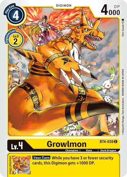 Growlmon, Great Legend BT4-039 C