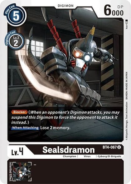Sealsdramon, Great Legend BT4-067 U