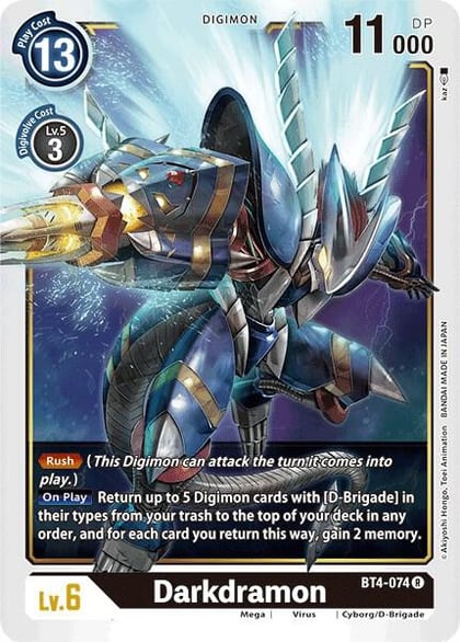 Darkdramon, Great Legend BT4-074 R