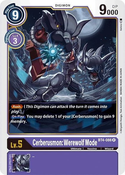 Cerberusmon: Werewolf Mode, Great Legend BT4-086 R