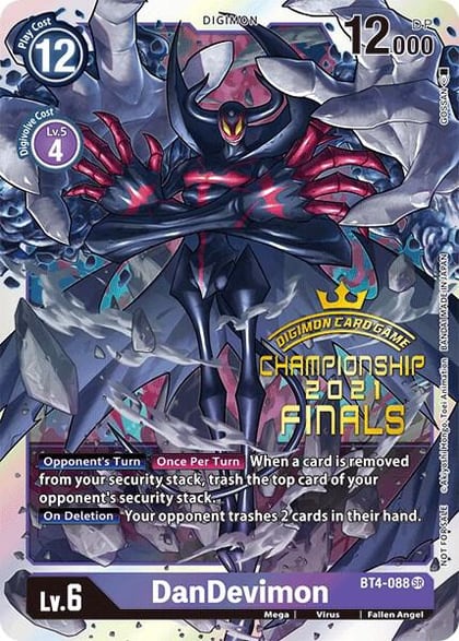 DanDevimon (2021 Championship Finals Event Pack Alt-Art Gold Stamp Set), Great Legend BT4-088 SR