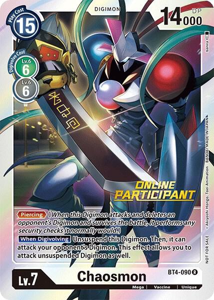 Chaosmon - BT4-090 (2021 Championship Online Regional) [Online Participant], Great Legend BT4-090 R