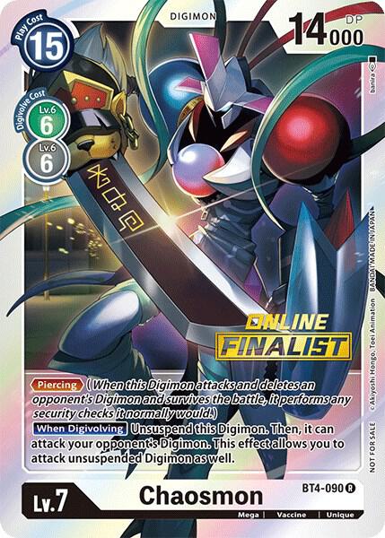 Chaosmon - BT4-090 (2021 Championship Online Regional) [Online Finalist], Great Legend BT4-090 R