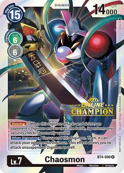 Chaosmon - BT4-090 (2021 Championship Online Regional) [Online Champion], Great Legend BT4-090 R