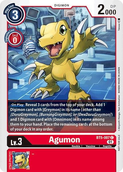 Agumon - BT5-007 (Tamer Party Vol. 4 Promo), Battle of Omni BT5-007 C