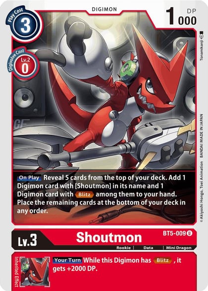 Shoutmon, Battle of Omni BT5-009 U