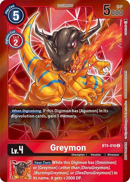 Greymon (Event Pack 2), Battle of Omni BT5-010 U