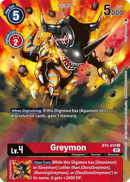 Greymon - BT5-010 (Premier TO Event June 2021), Battle of Omni BT5-010 U