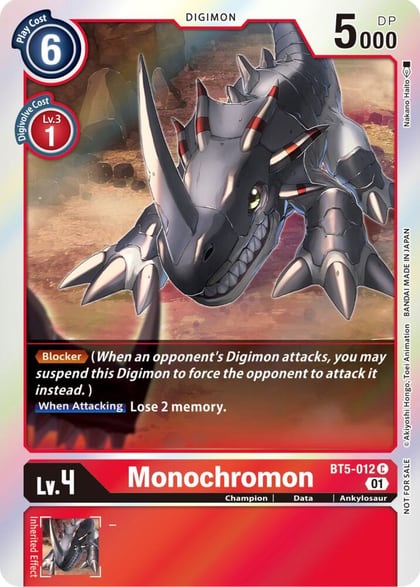 Monochromon (ST-11 Special Entry Pack), Battle of Omni BT5-012 C