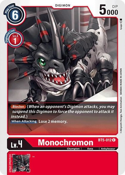 Monochromon, Battle of Omni BT5-012 C