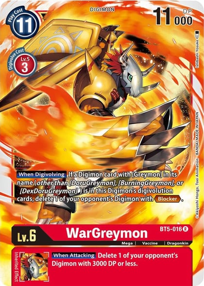 WarGreymon, Battle of Omni BT5-016 R