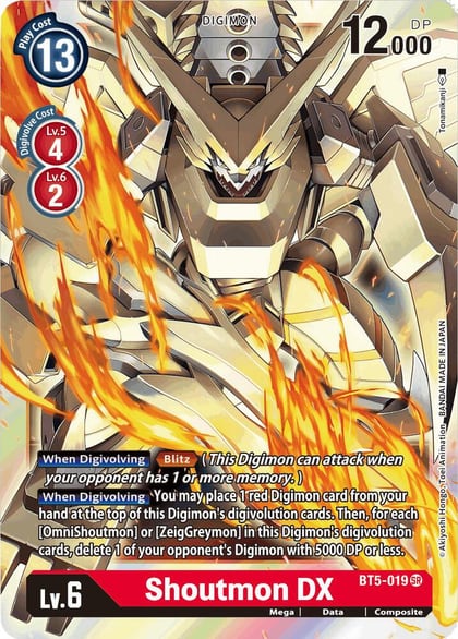 Shoutmon DX, Battle of Omni BT5-019 SR