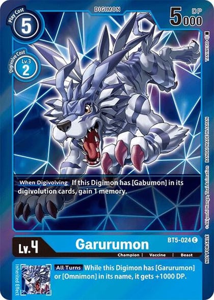 Garurumon (Event Pack 2), Battle of Omni BT5-024 C
