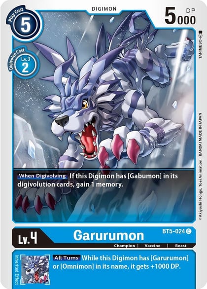 Garurumon, Battle of Omni BT5-024 C
