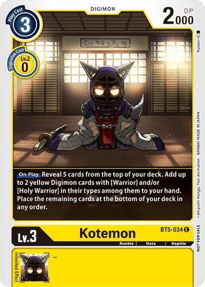 Kotemon - BT5-034 (Tamer Party Vol. 5 Promo), Battle of Omni BT5-034 C