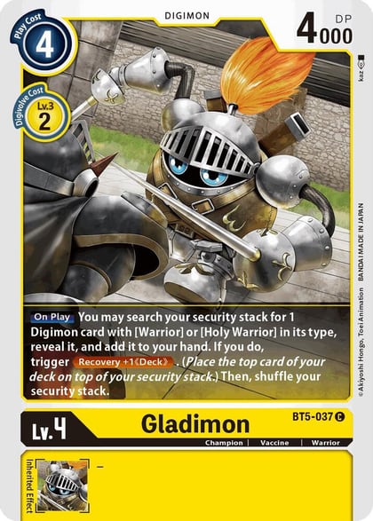 Gladimon, Battle of Omni BT5-037 C