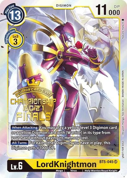 LordKnightmon (2021 Championship Finals Event Pack Alt-Art Gold Stamp Set), Battle of Omni BT5-045 SR