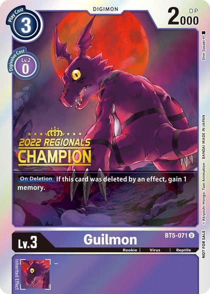 Guilmon (2022 Championship Offline Regional) [Online Champion], Battle of Omni BT5-071 U