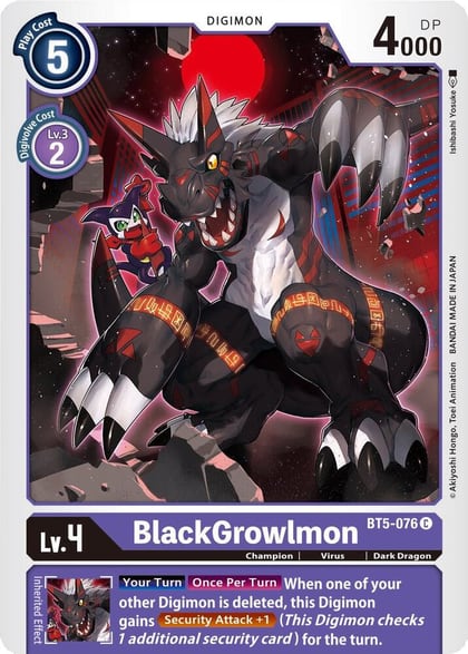 BlackGrowlmon, Battle of Omni BT5-076 C