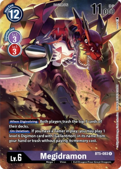 Megidramon (Digimon Card Game Deck Box Set), Battle of Omni BT5-083 R