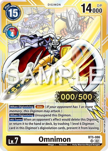 Omnimon (Serial Numbered), Battle of Omni BT5-086 SR