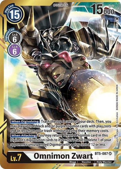 Omnimon Zwart (Alternate Art - As'Maria), Battle of Omni BT5-087 SR