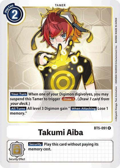 Takumi Aiba, Battle of Omni BT5-091 R