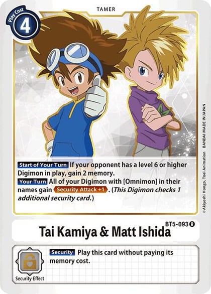 Tai Kamiya & Matt Ishida, Battle of Omni BT5-093 R
