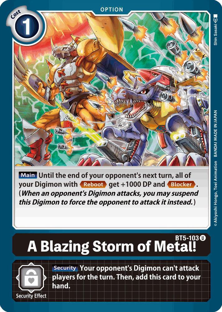 A Blazing Storm of Metal!, Battle of Omni BT5-103 U