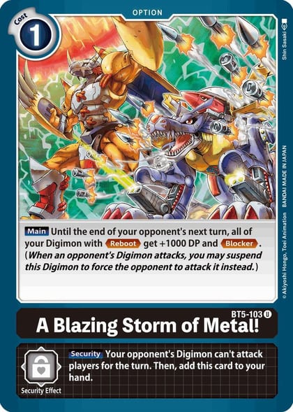 A Blazing Storm of Metal!, Battle of Omni BT5-103 U