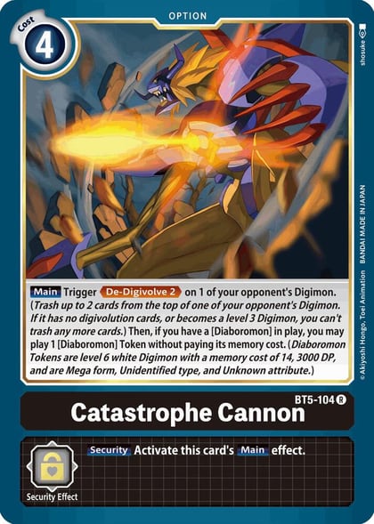 Catastrophe Cannon, Battle of Omni BT5-104 R