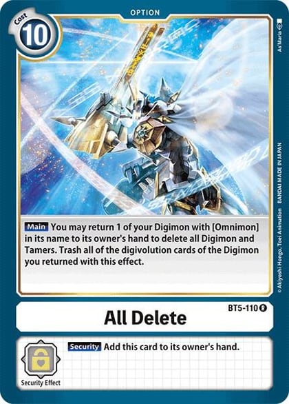 All Delete, Battle of Omni BT5-110 R