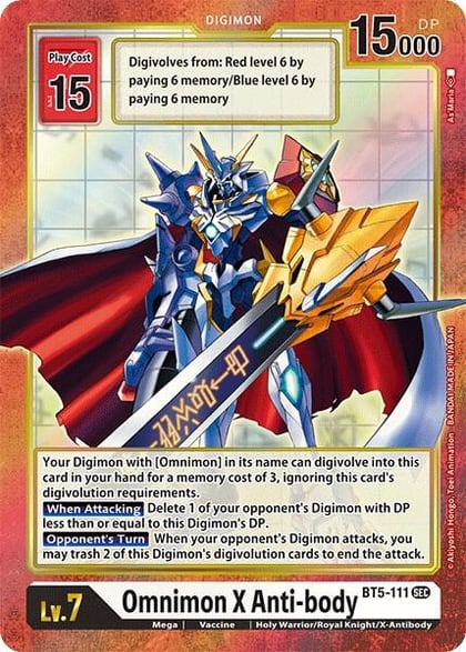 Omnimon X Anti-body (Alternate Art), Battle of Omni BT5-111 SEC