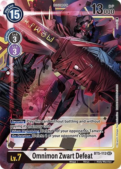Omnimon Zwart Defeat (Alternate Art), Battle of Omni BT5-112 SEC