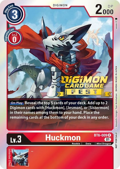 Huckmon (Digimon Card Game Fest 2022), Double Diamond BT6-009 R
