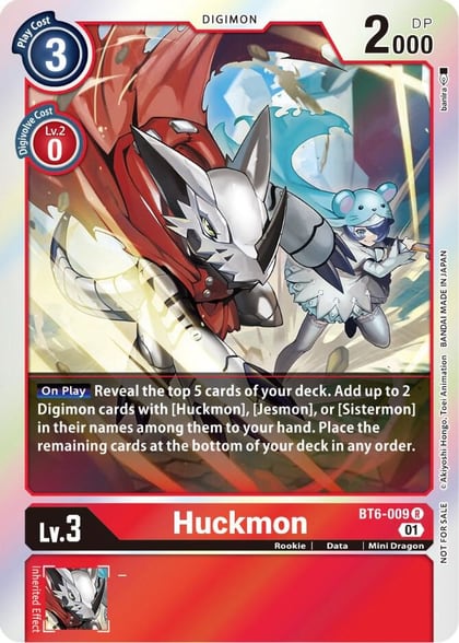 Huckmon (Event Pack 3), Double Diamond BT6-009 R