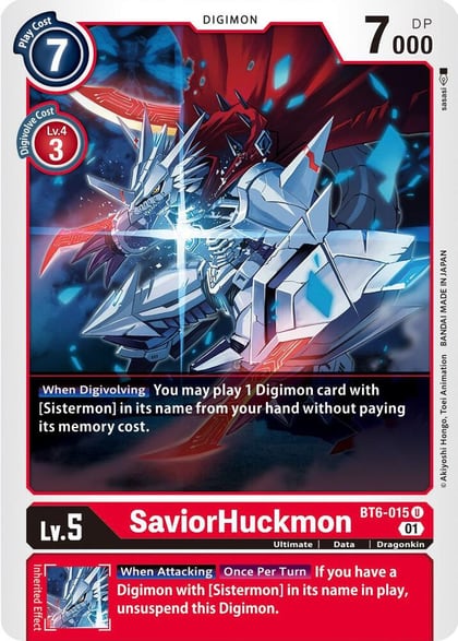SaviorHuckmon, Double Diamond BT6-015 U