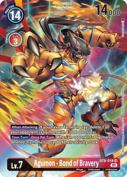 Agumon - Bond of Bravery (Alternate Art), Double Diamond BT6-018 SR