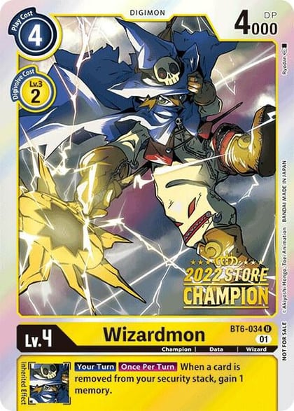 Wizardmon (2022 Store Champion), Double Diamond BT6-034 U