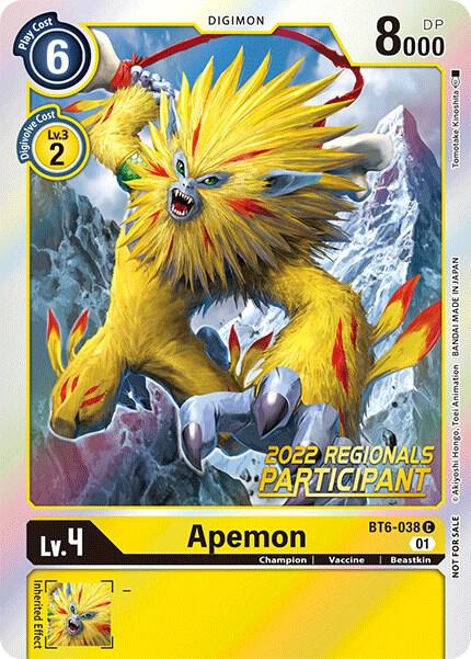 Apemon (2022 Championship Online Regional) [Online Participant], Double Diamond BT6-038 C