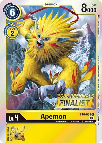 Apemon (2022 Championship Online Regional) [Online Finalist], Double Diamond BT6-038 C